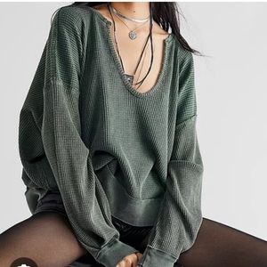 Free People Buttercup Thermal in Aged Pine, small